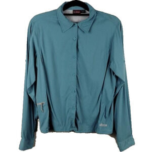 Sherpa Adventure Gear Teal Pointed Collar Long Sleeve Button Down Gorpco…